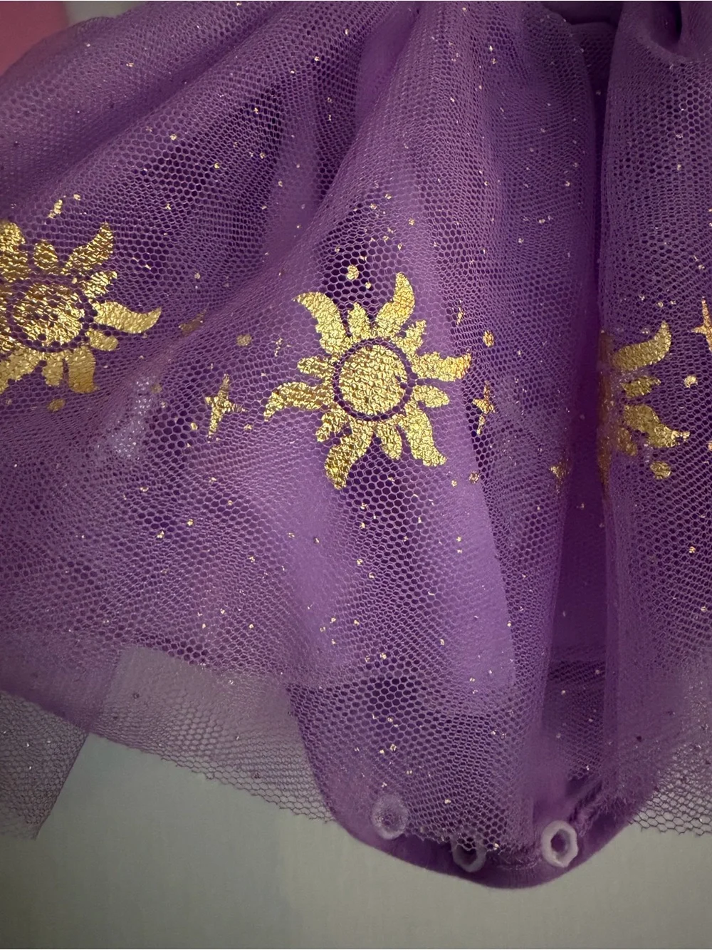 Baby Rapunzel Princess Purple and Pink Tutu Costume with Flowr Headband, Size 60